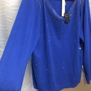 NWT blue sparkly sweater plus size